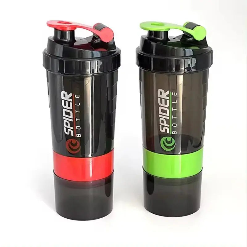 Shaker Fitness Pro 3 Compartiments — Spider Bottle 600ml