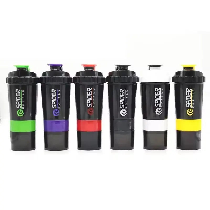 Shaker Fitness Pro 3 Compartiments — Spider Bottle 600ml